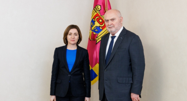 President of Moldova Maia Sandu and OSCE Secretary General Feridun H. Sinirlioğlu, Chisinau, 26 February 2025.
 (Preşedinţia Republicii Moldova (Presidency of the Republic of Moldova))